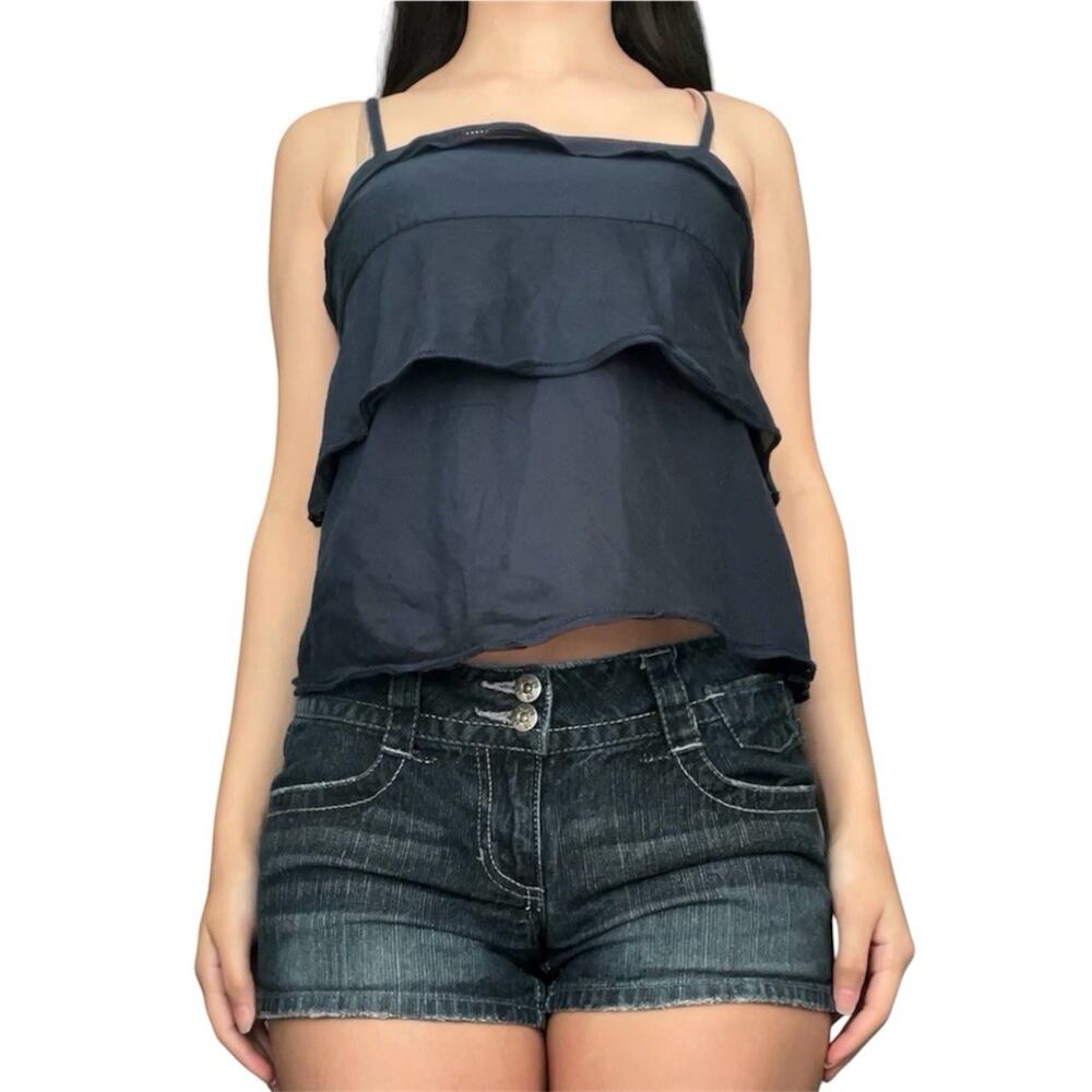 vintage y2k abercrombie & fitch babydoll tiered tank top